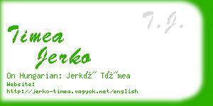 timea jerko business card